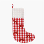 Red Gingham Bow Stocking