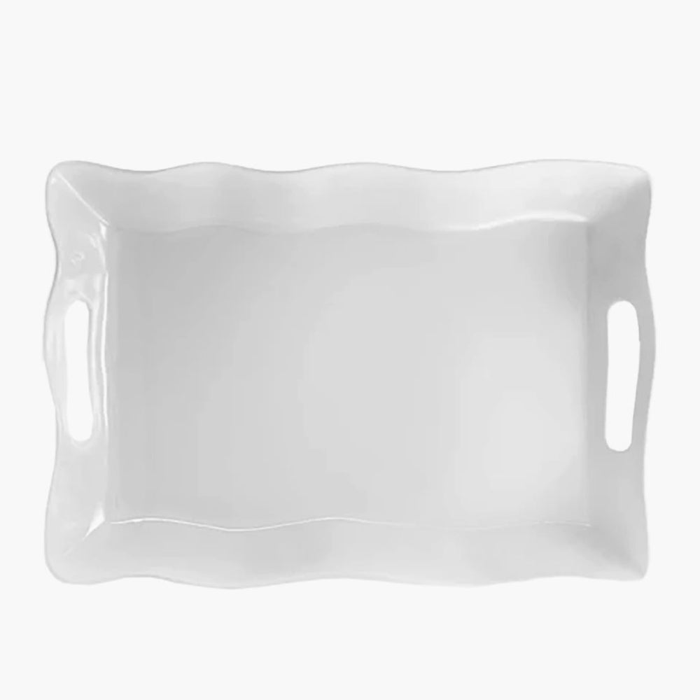 Large Melamine Rectangle Ruffle Tray