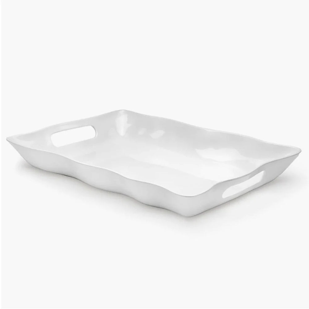 Large Melamine Rectangle Ruffle Tray