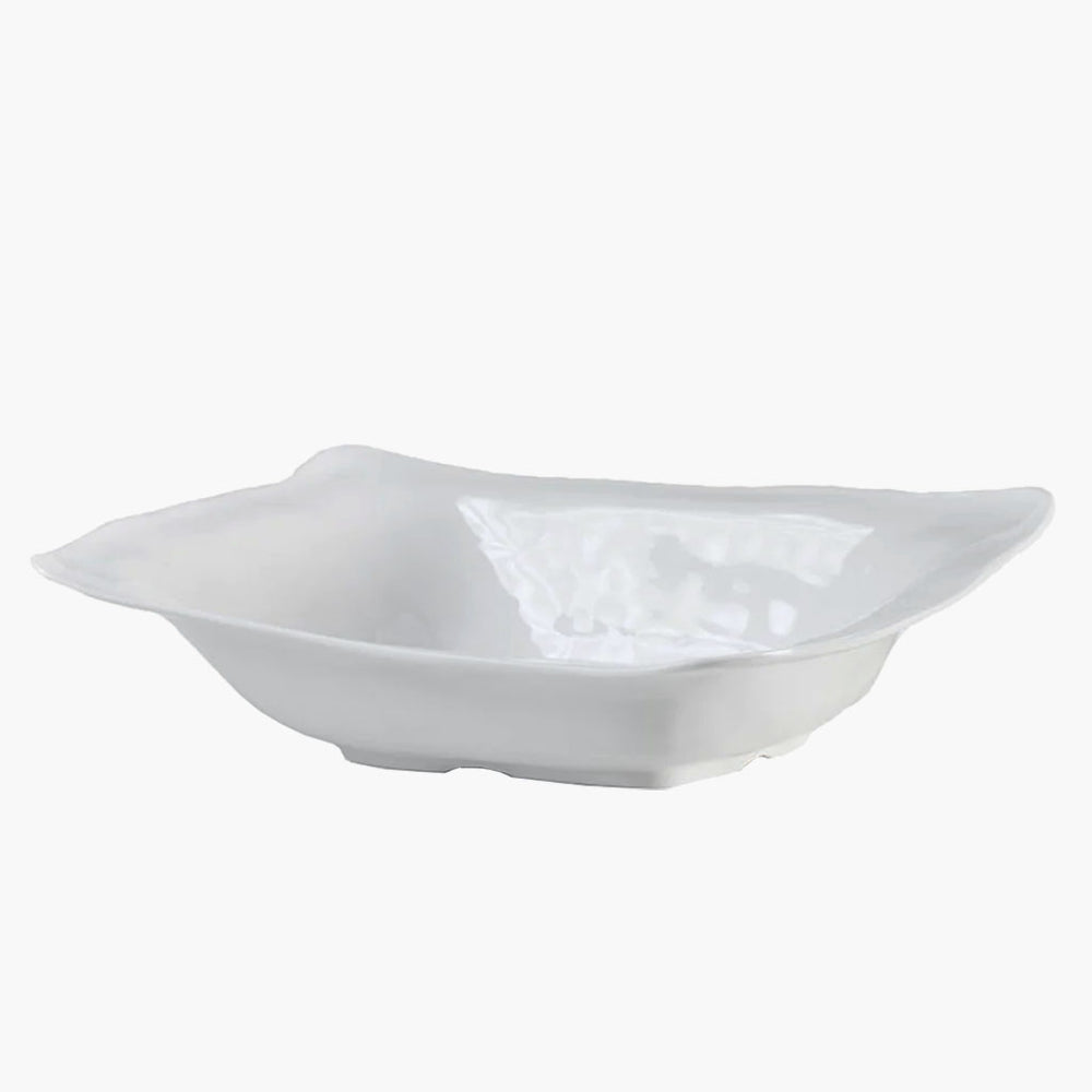 ruffle edge shallow melamine bowl