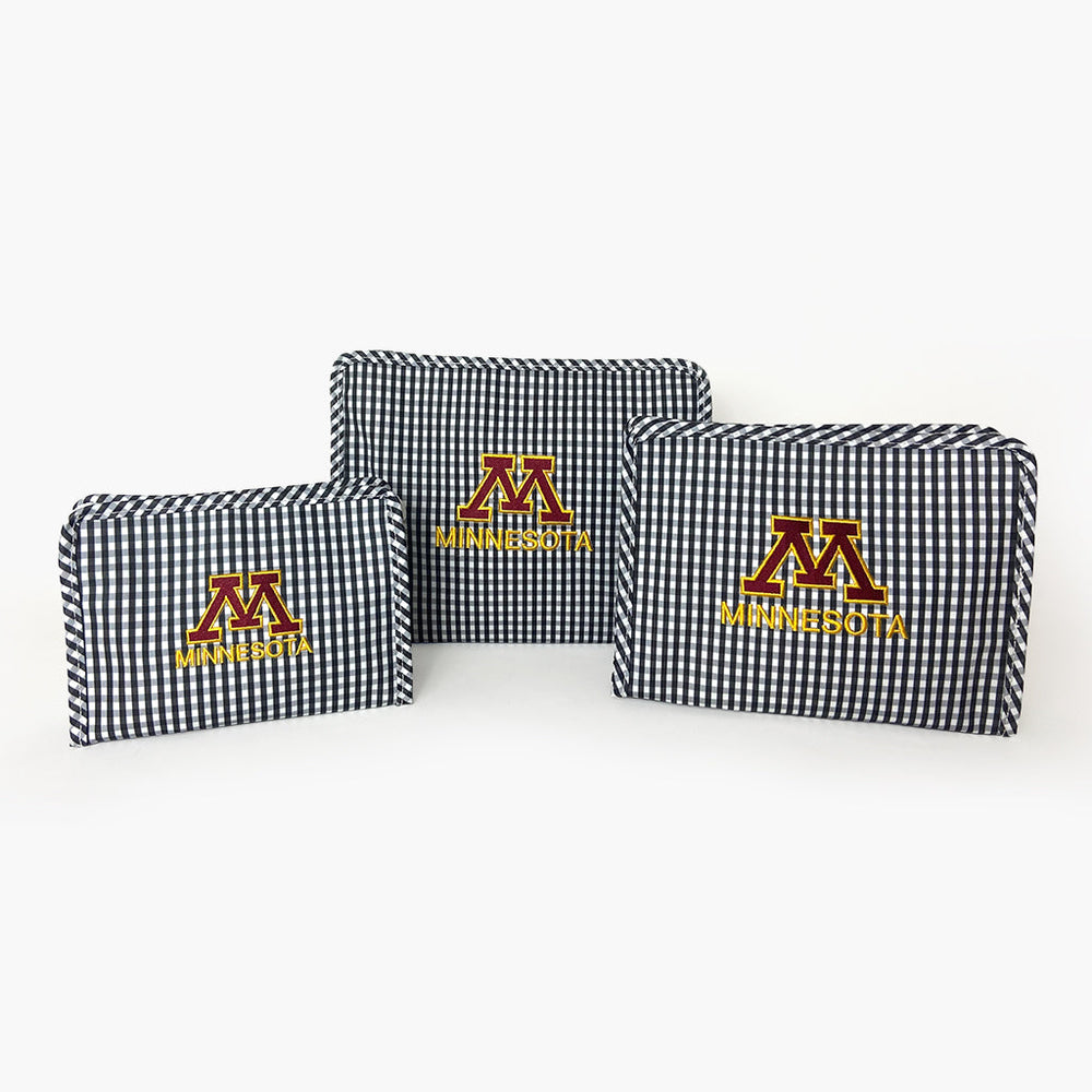 school spirit cosmetic bags U of M