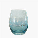 Seeded Blue Wine Glass