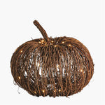 Light Up Rattan Pumpkin - Small