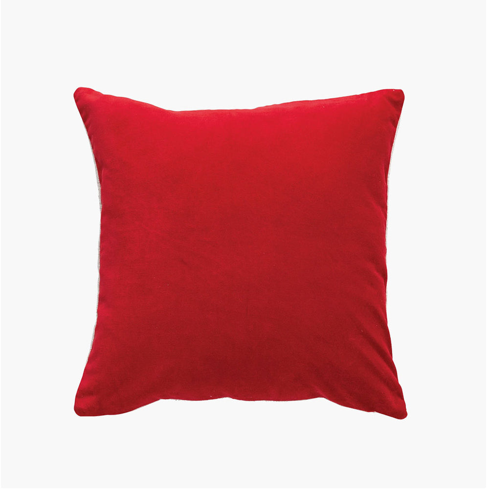 red back of pillow