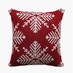 red snowflake pillow