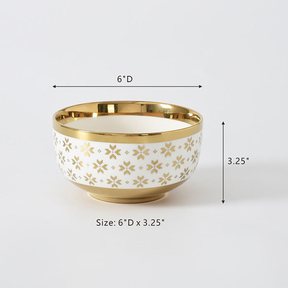 Gold Snowflake Bowl