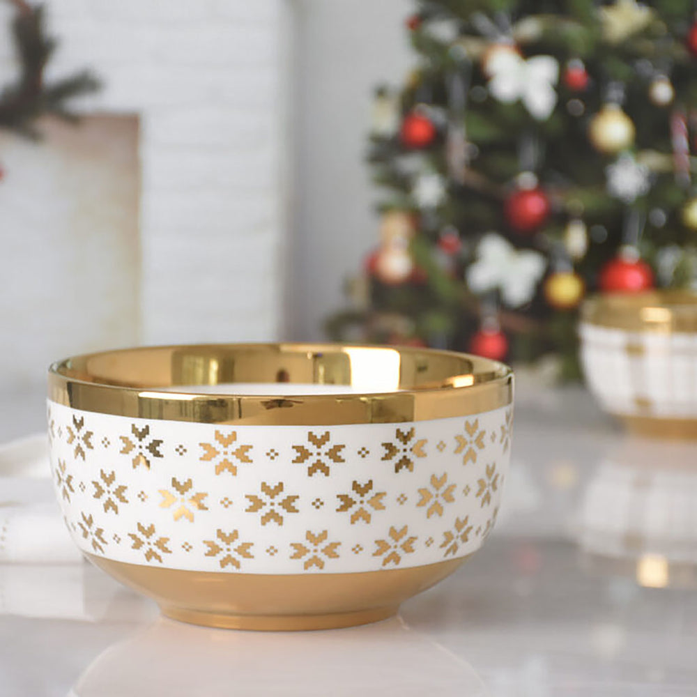 Gold Snowflake Bowl