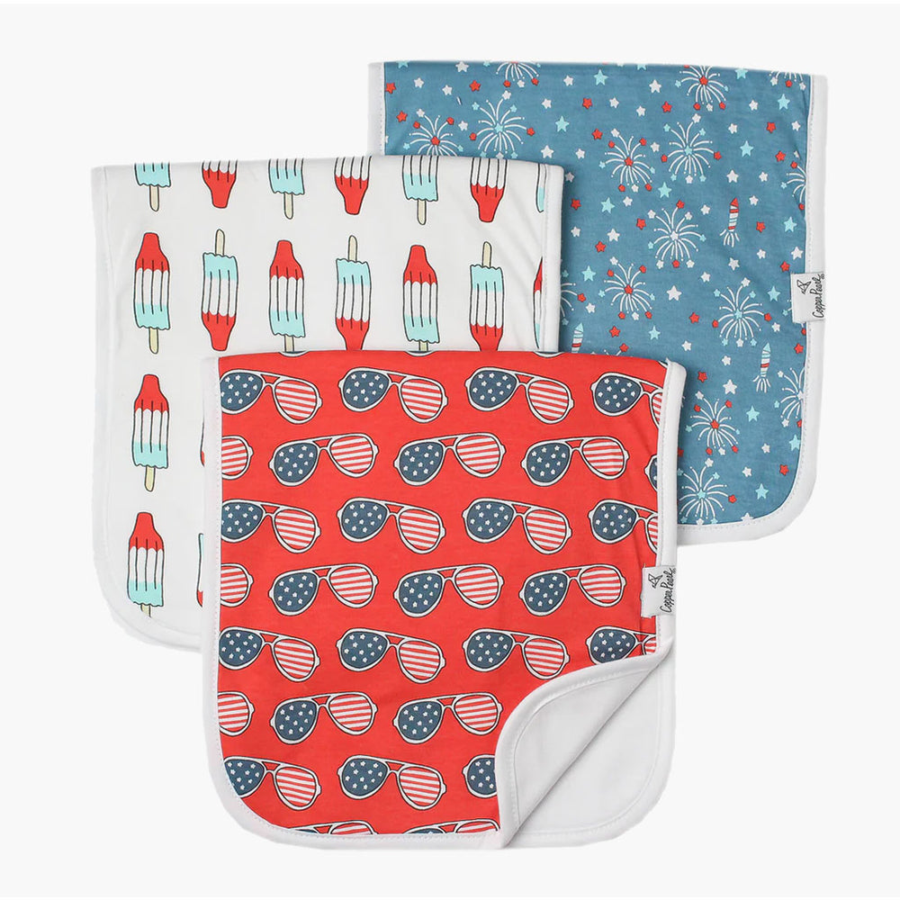 
            
                Load image into Gallery viewer, Spangled Burp Cloth Set
            
        