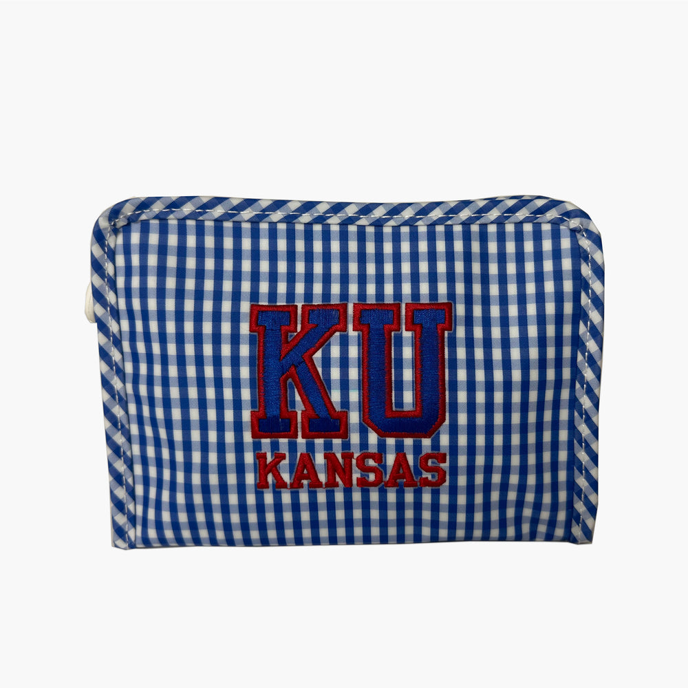 university of Kansas KU cosmetic bag