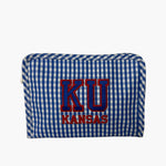 university of Kansas KU cosmetic bag