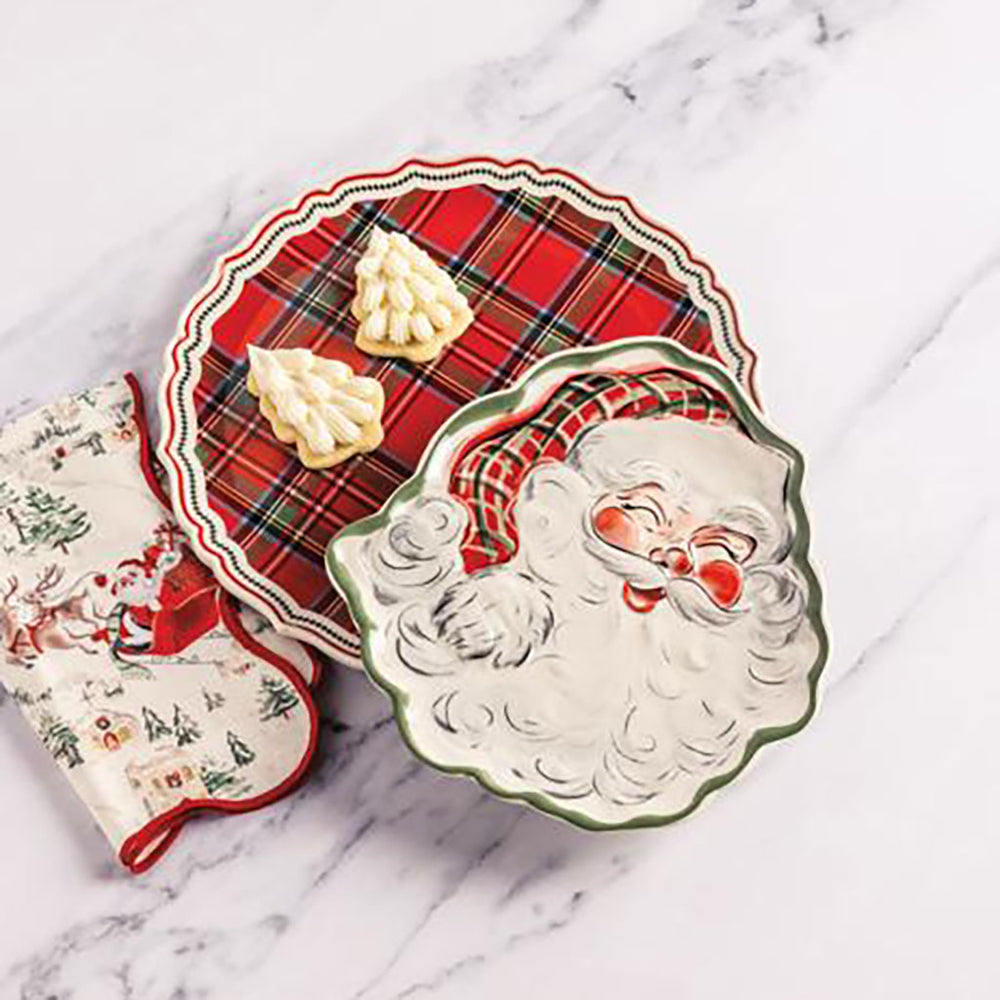 Tartan Santa Platter
