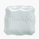 Thankful Embossed Square Platter