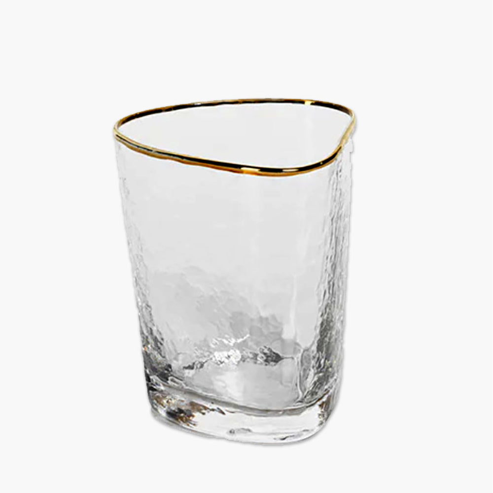 triangle shaped old fashioned glass