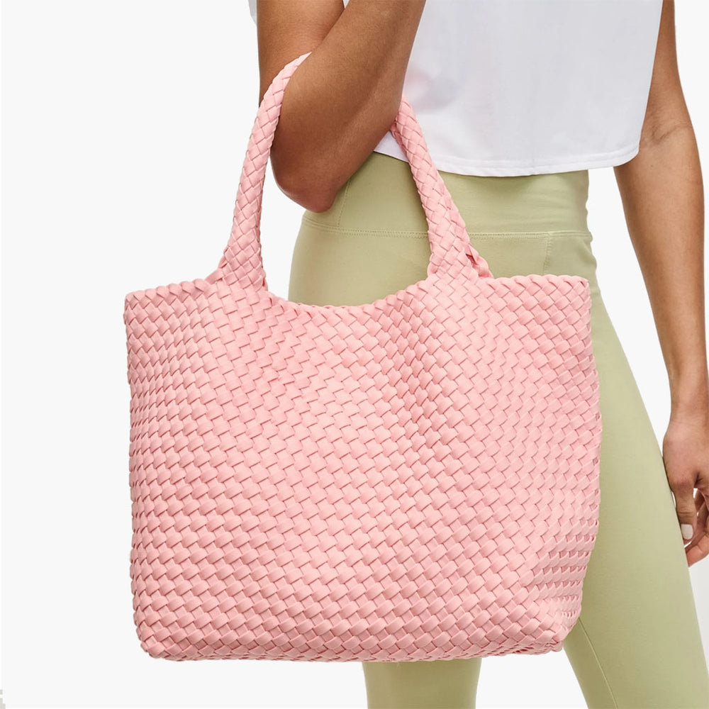 Medium Woven Tote - Blush