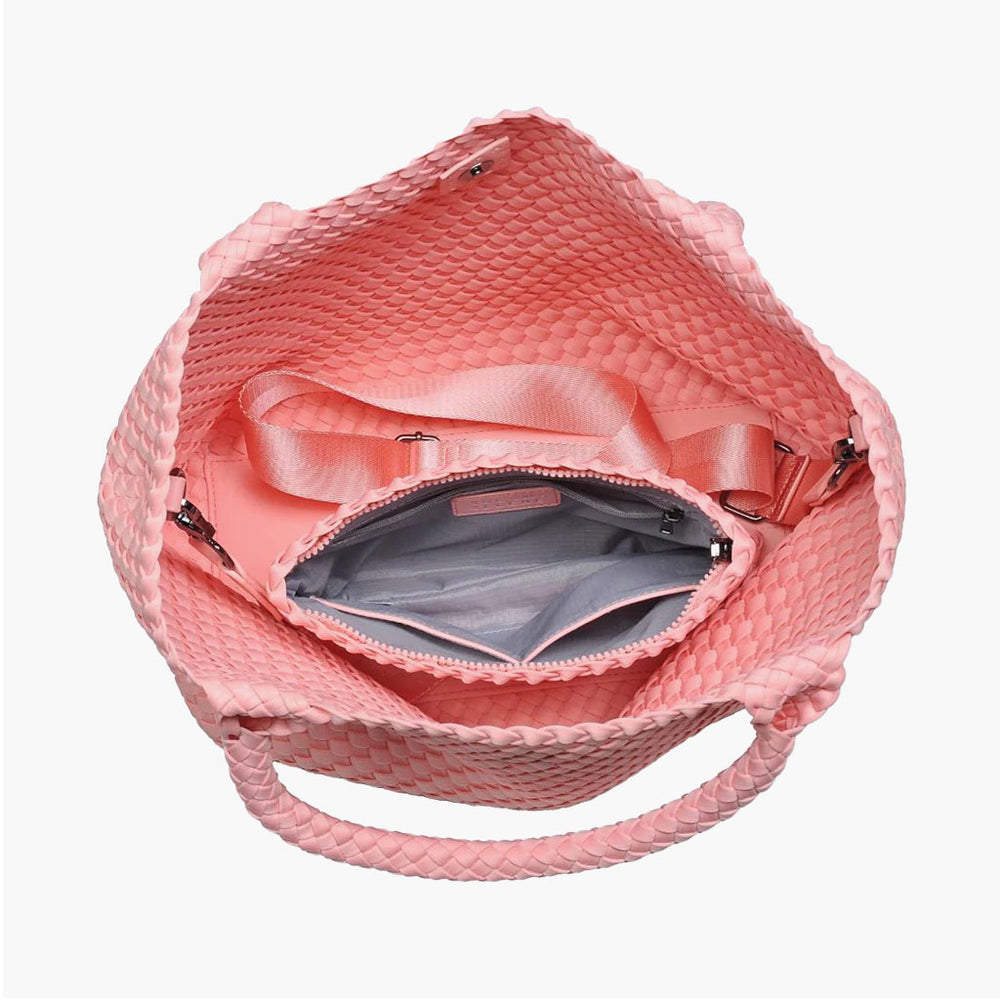 Medium Woven Tote - Blush