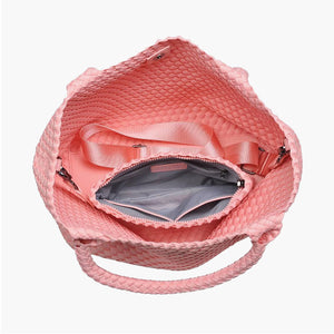 Medium Woven Tote - Blush