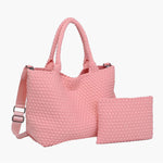 Medium Woven Tote - Blush