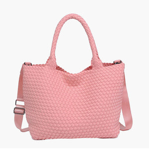 Medium Woven Tote - Blush