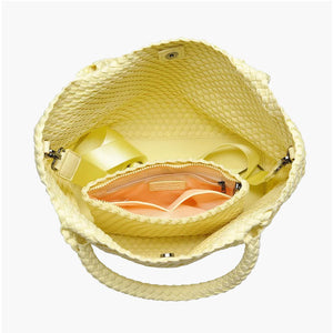 Medium Woven Tote - Butter