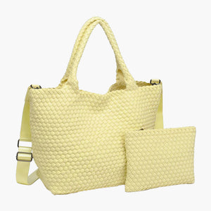 Medium Woven Tote - Butter