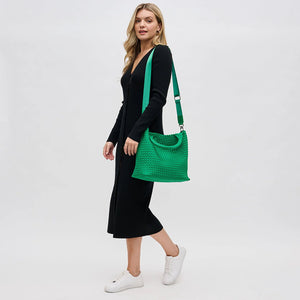 Medium Woven Tote - Kelly Green