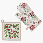 Winter Berry Pot Holder & Oven Mitt Set