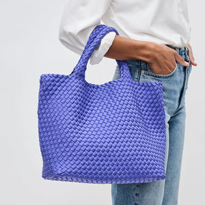 Medium Woven Tote - Periwinkle