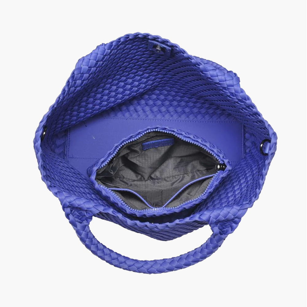 Medium Woven Tote - Periwinkle