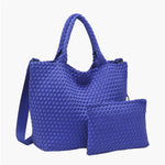 Medium Woven Tote - Periwinkle