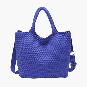 Medium Woven Tote - Periwinkle