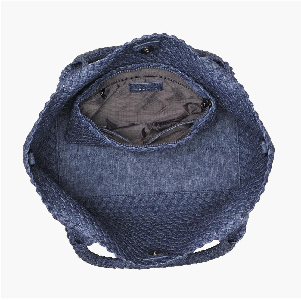 Medium Woven Tote - Dark Denim