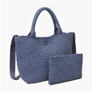 Medium Woven Tote - Dark Denim