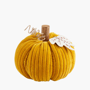 Corduroy Pumpkin Sitter - Yellow