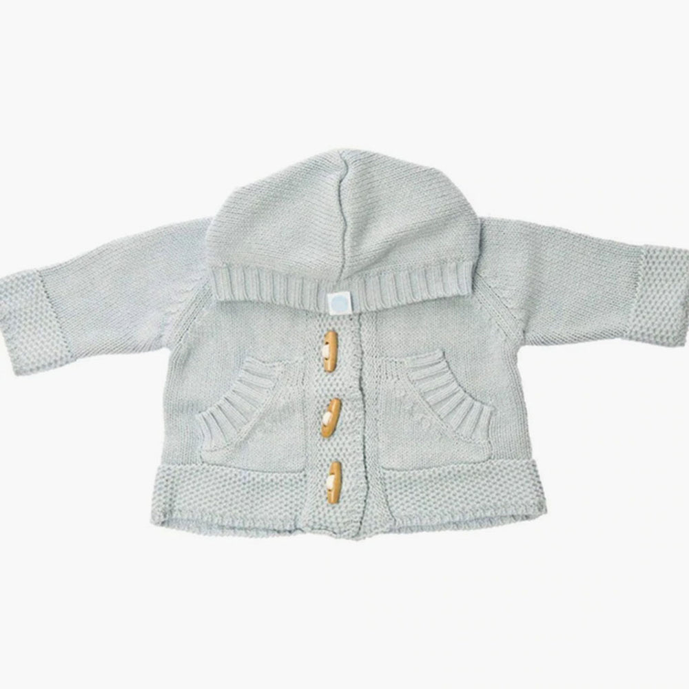 knit baby hoodie, knit baby sweater, baby clothes, baby sweater, baby gift, cozy baby sweater, blue baby sweater