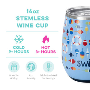 stemless wine, swig
