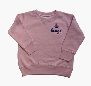 Personalized Kid's Sweatshirt - Pink