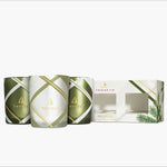 Frasier Fir Frosted Plaid Votive Trio
