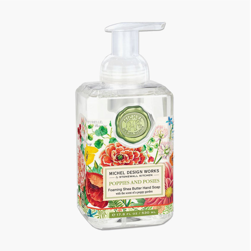 foaming soap, hand soap, floral hand soap,poppy hand soap