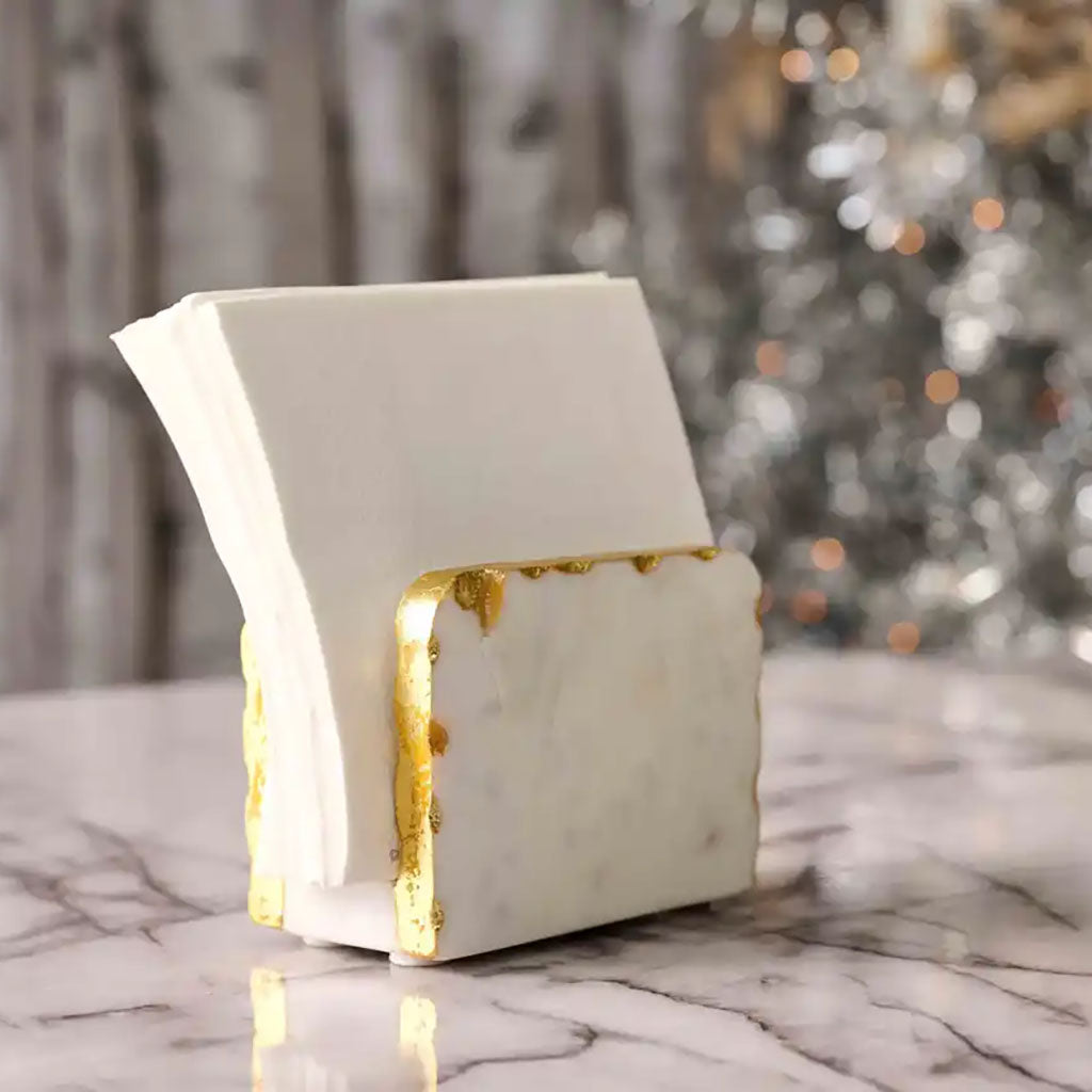 Gold Marble Napkin Holder – Fleurish