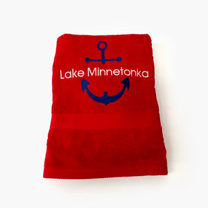 
            
                Load image into Gallery viewer, Personalized Anchor Towel
            
        