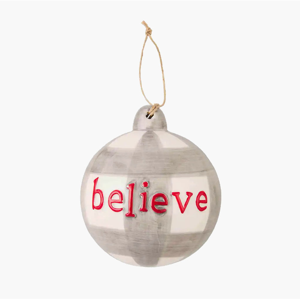 Buffalo Check Believe Ornament