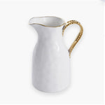 Gold Accented Water Pitcher