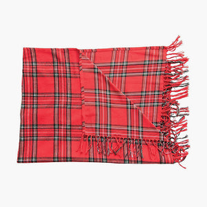 red plaid throw blanket