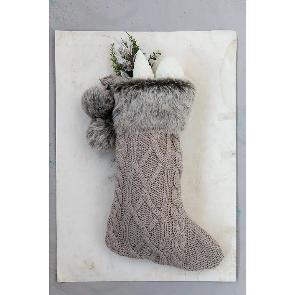 faux fur christmas stocking