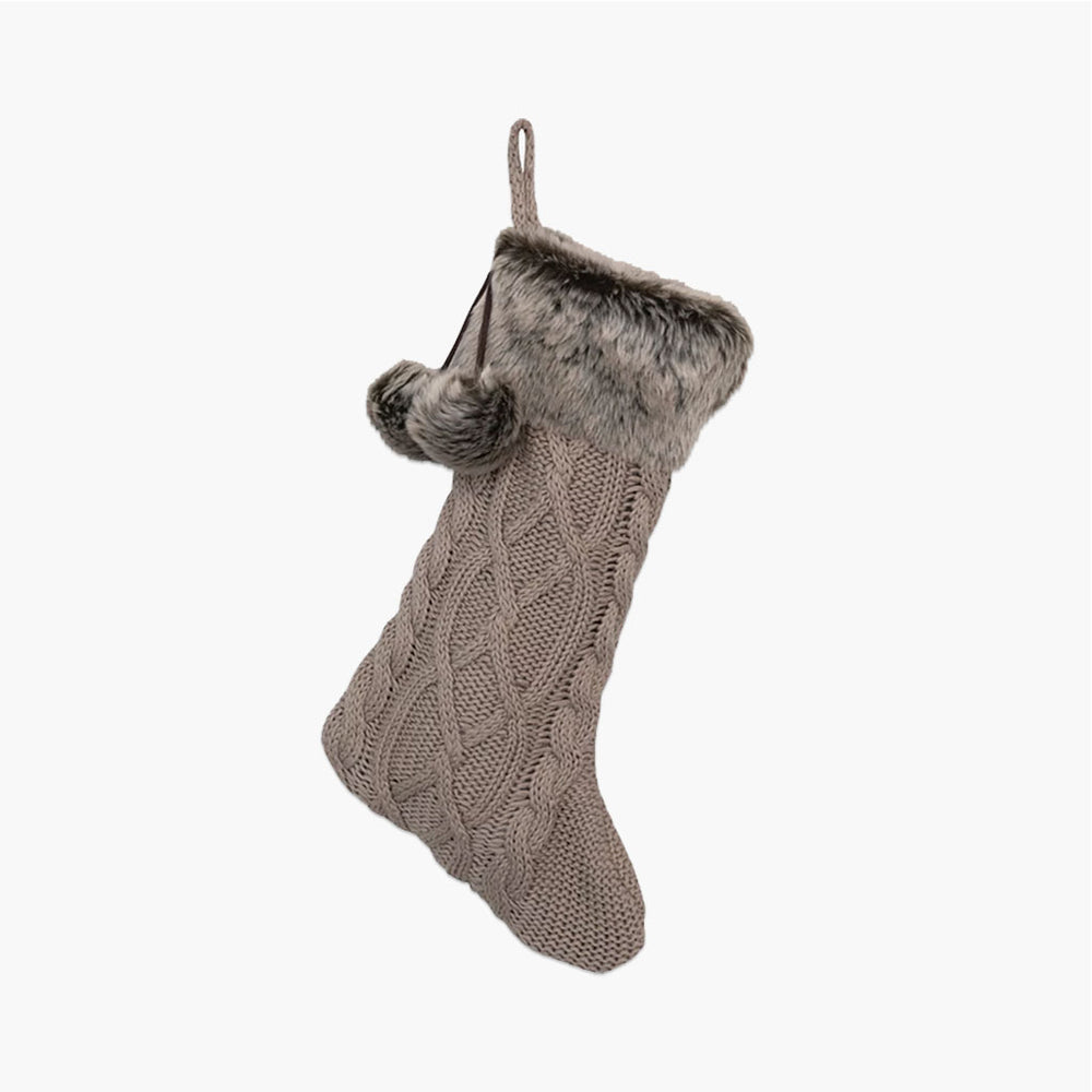 faux fur christmas stocking