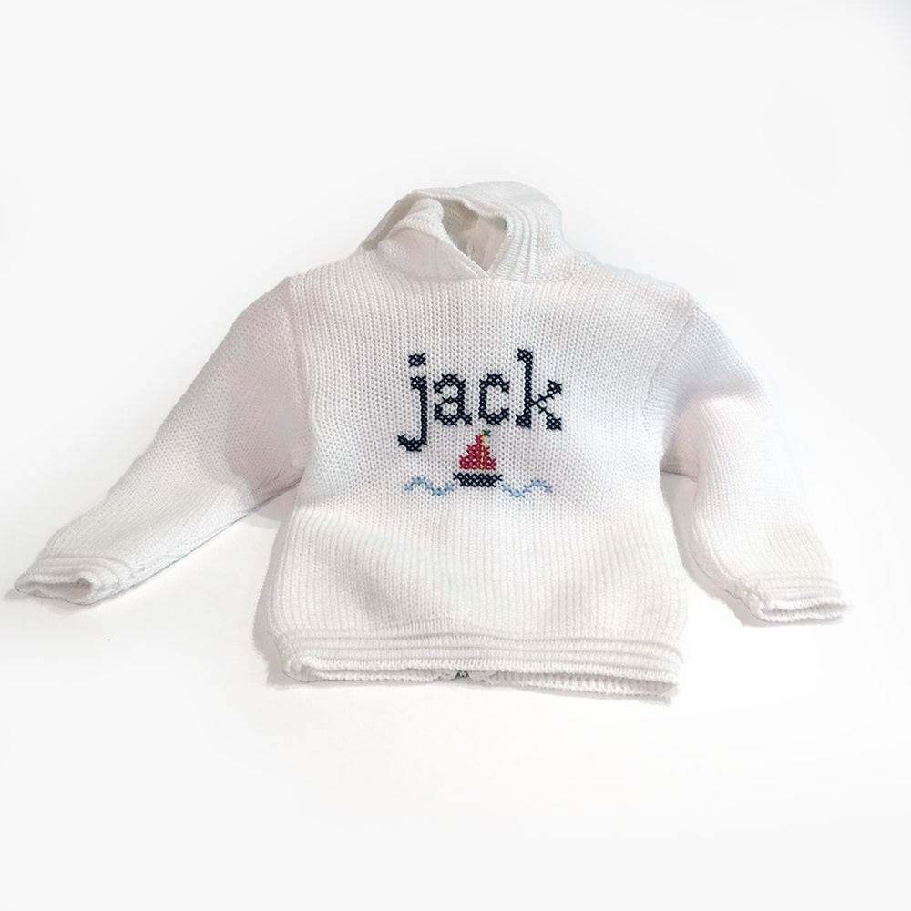 Baby Cross Stitch Personalized Sweater