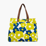 carryall tote, floral tote, flower tote, canvas tote, travel tote