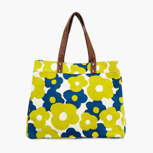 
            
                Load image into Gallery viewer, carryall tote, floral tote, flower tote, canvas tote, travel tote
            
        