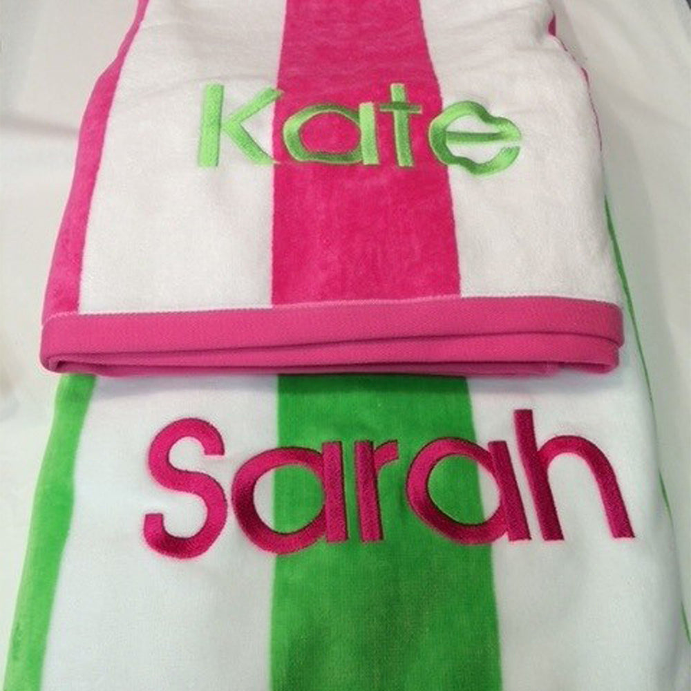 Personalized Striped Cabana Towel