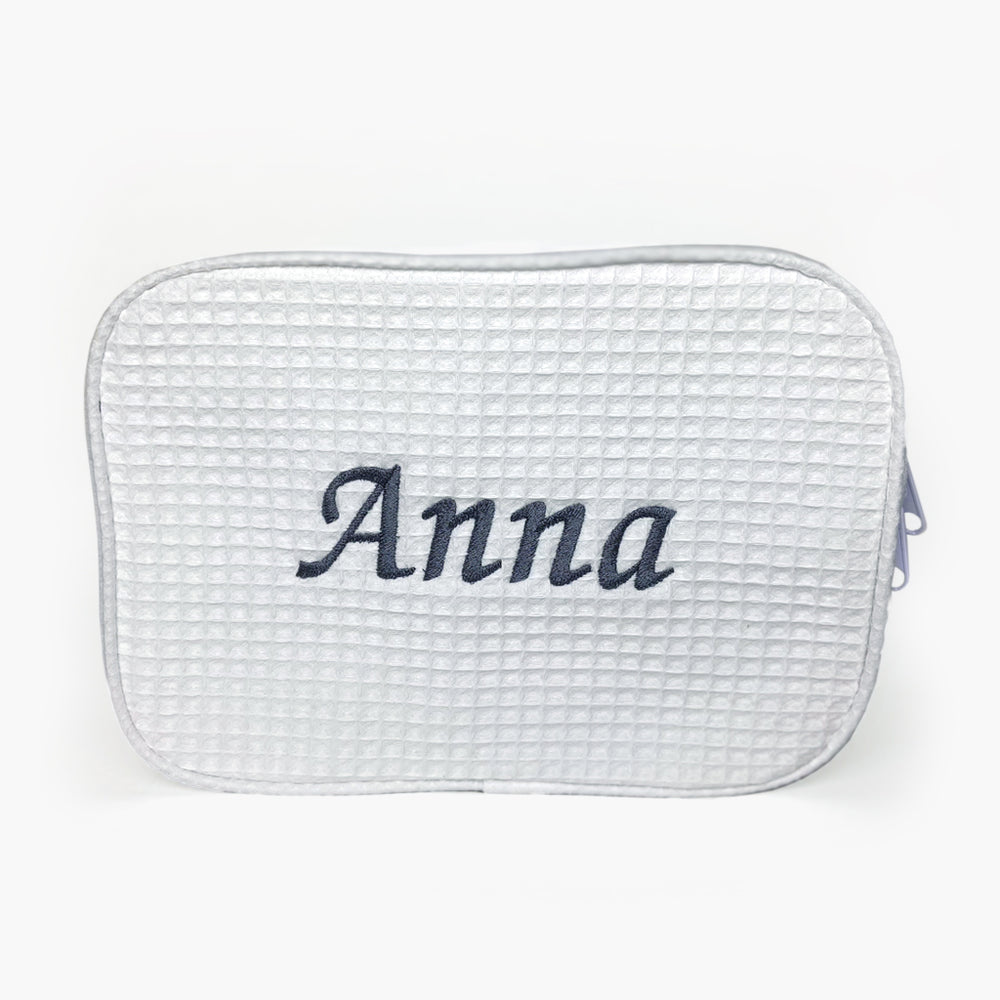 
            
                Load image into Gallery viewer, Waffle Weave Large Cosmetic Bag
            
        